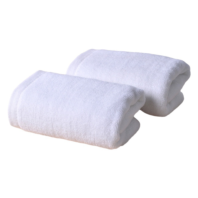 Hotel White Towel Bath Towel Wholesale Pure Cotton Hotel B&B Pure Cotton Beauty Gift Towel Bath Towel Logo Customization