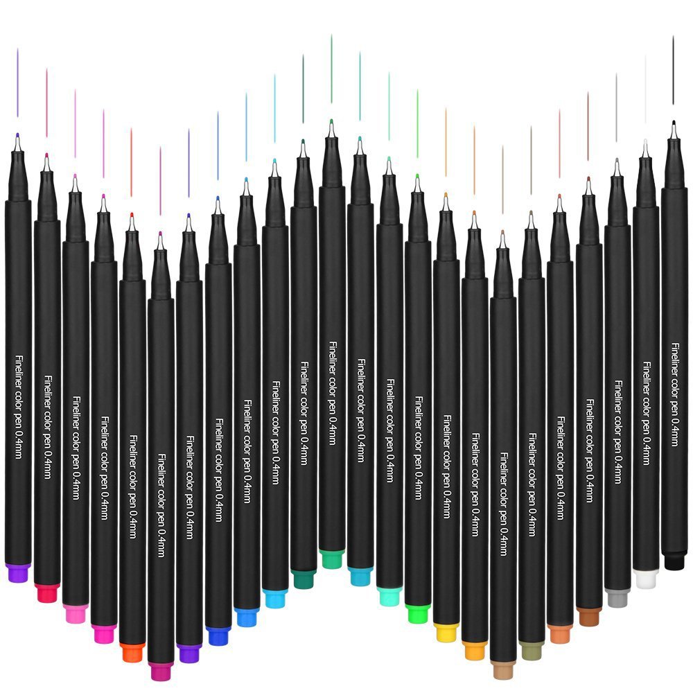 Amazon Office Stationery 24 Color Gouxie Pen Water-based Hand Account Pen Painting Set Color Filling Spot