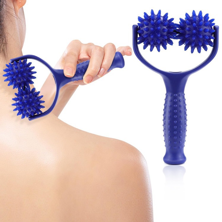 Tingle Ball Muscle Massage Stick Yoga Skinny Leg Fitness Stick Double-headed Y-shaped Muscle Relaxation Massage Roller Stick
