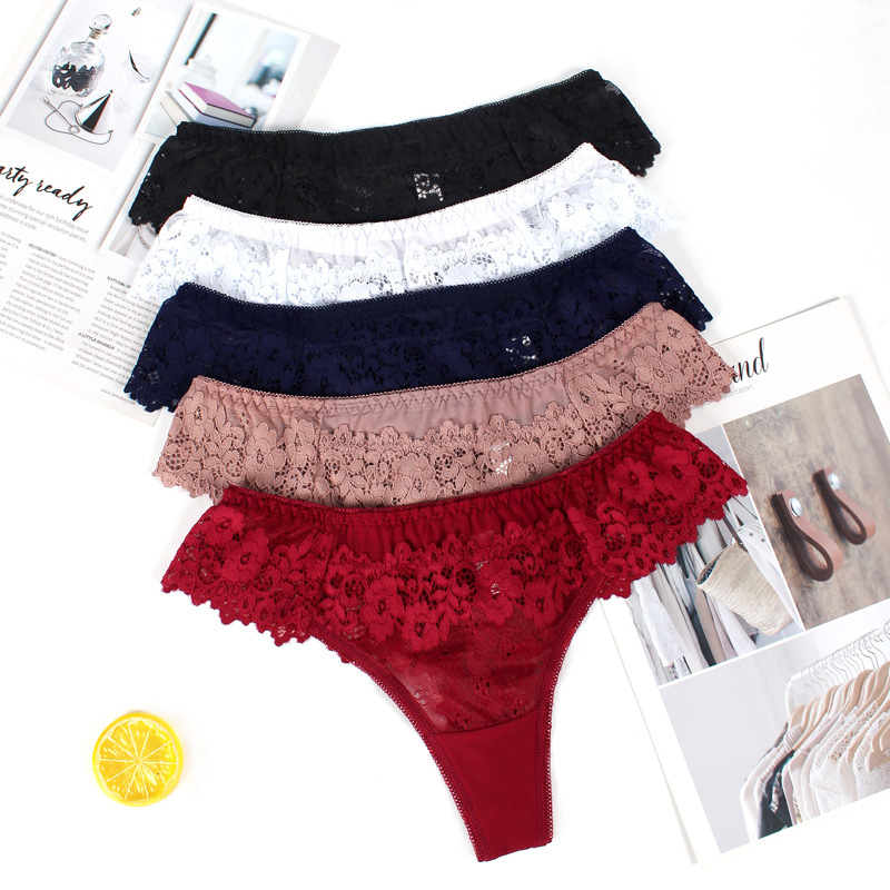 European and American Plus Size Lace Sexy Women's Underwear Cotton Crotch Girls' New Style