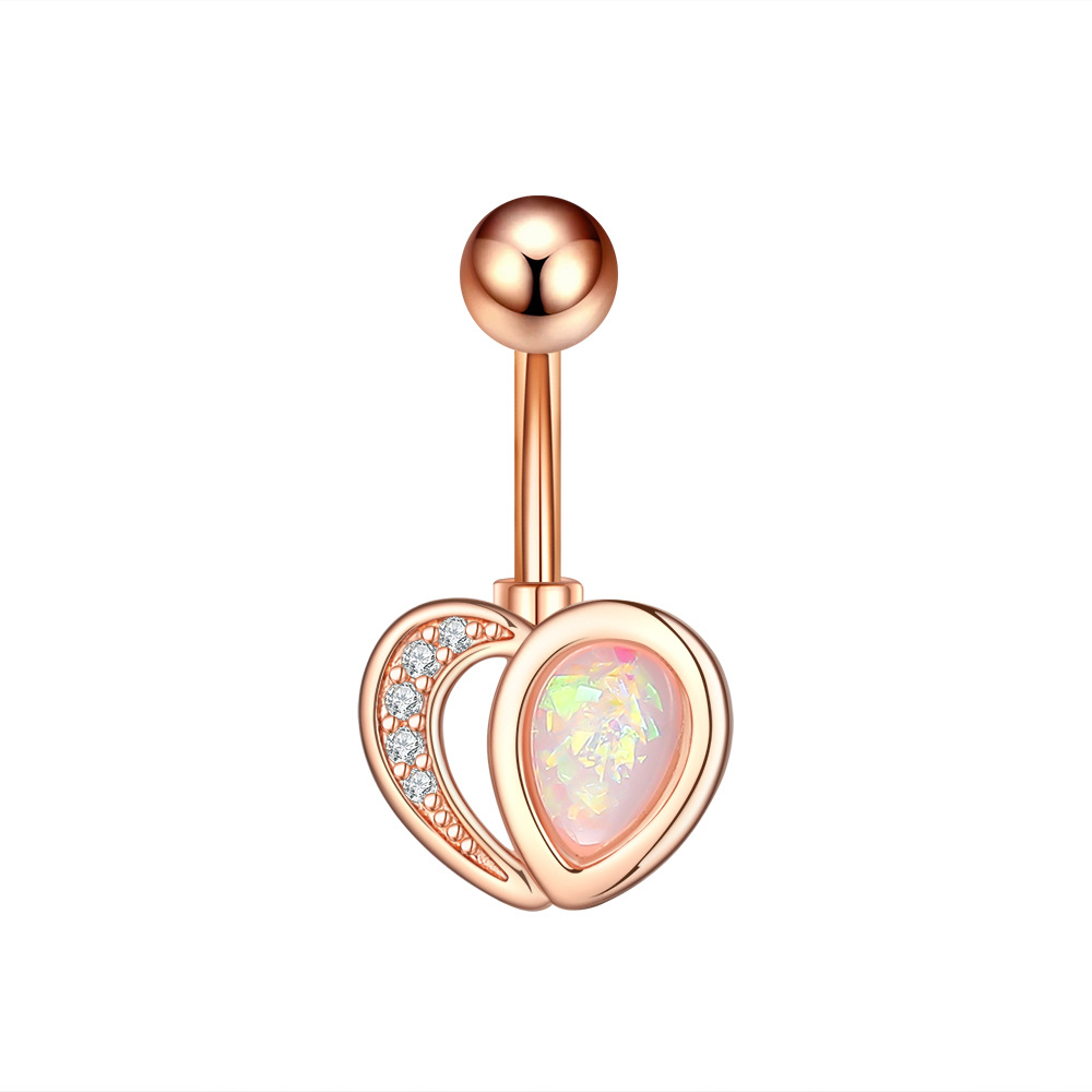 Picture of Cross-border e-commerce new zircon belly button ring belly button nail piercing jewelry online wholesale