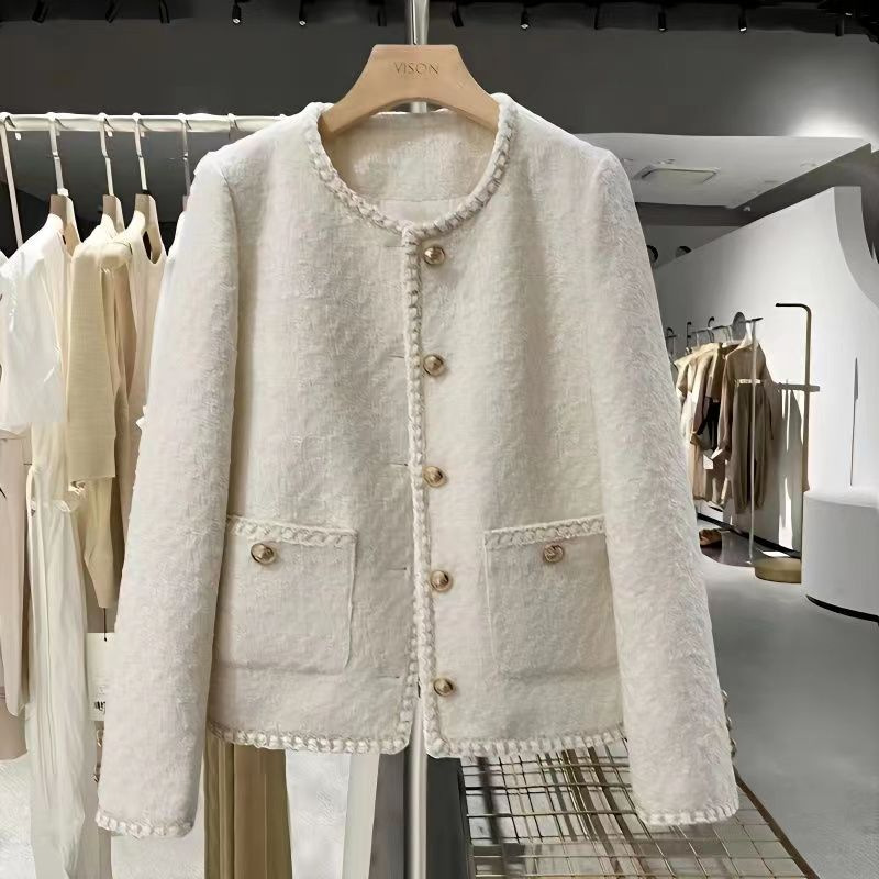 Autumn and Winter New European Style Fragrant Style Short Coat Women's 2024 French Loose High-end Elegant Socialite Style Top