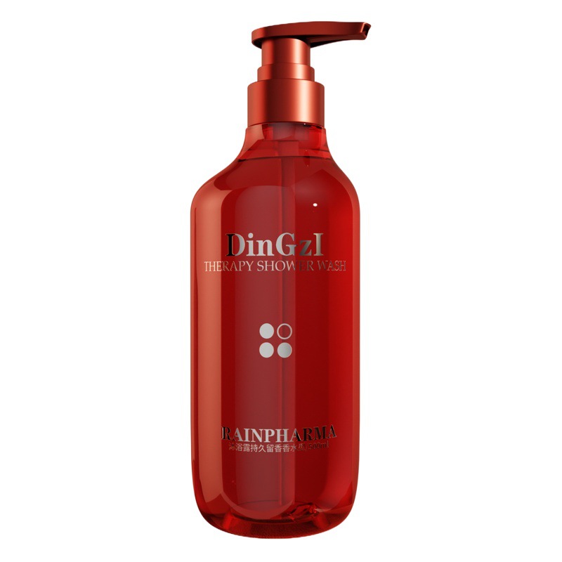 Senior hotel washing bottle pet material press mousse bottle 500ml large capacity plastic red foaming bottle