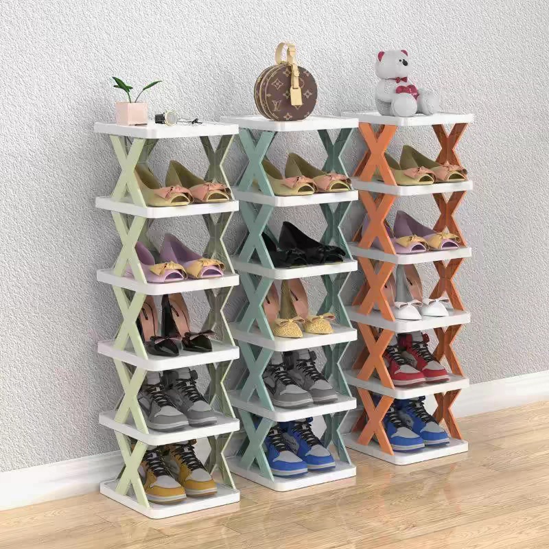 Simple home storage multi-functional creative plastic multi-layer dormitory small shoe cabinet shoe storage rack