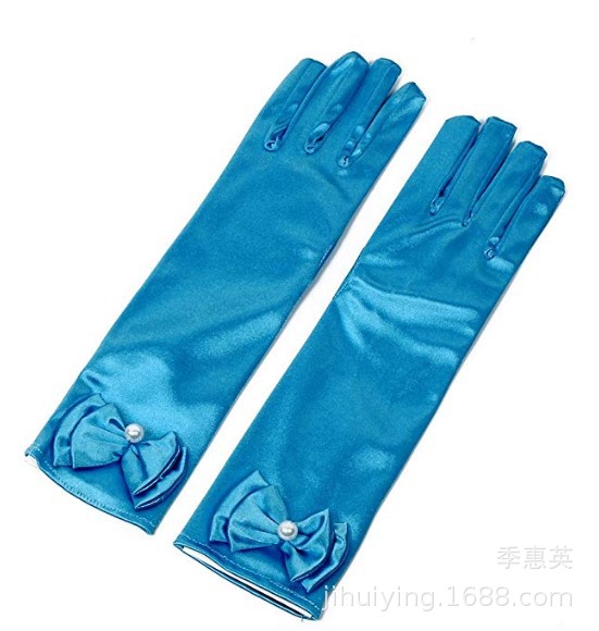 Picture of Children's Dance Clothing Princess Dress Long Long Gloves Flower Girl Dress Bow Gloves Cross-Border