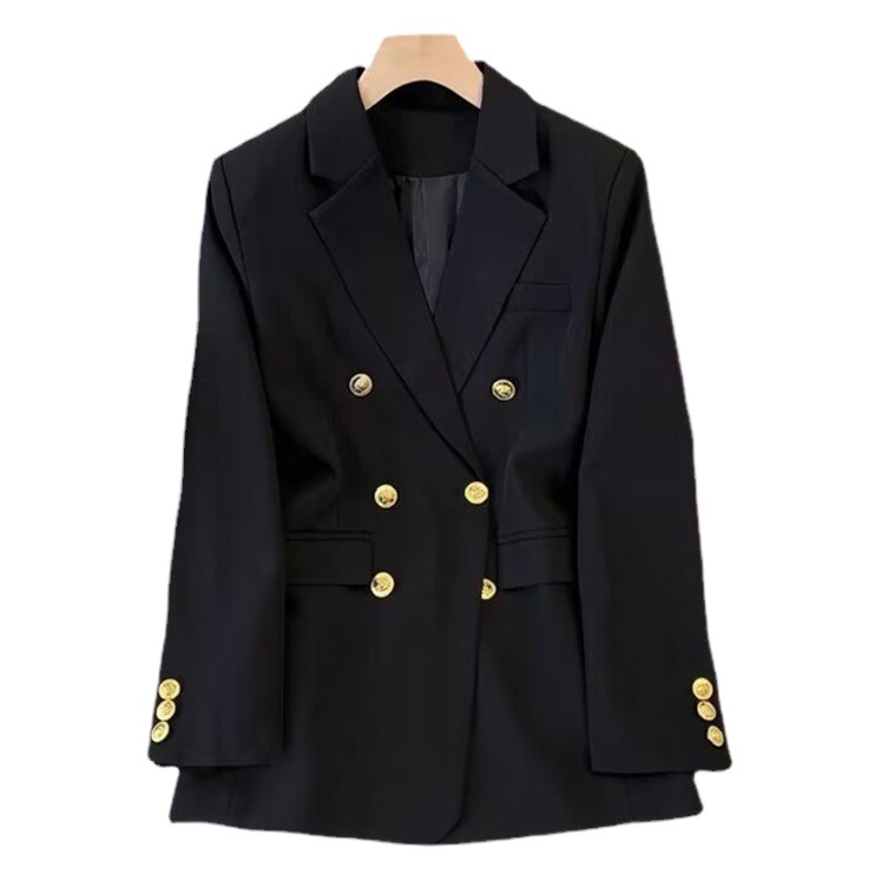 Picture of Black High-end Internet Celebrity 2024 Spring and Autumn New Arrival Small Casual All-match Socialite Retro Top Small Suit Jacket