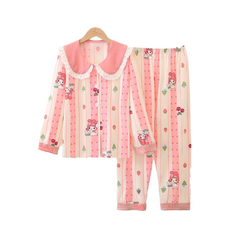 Picture of South Korea children's clothing spring and autumn children's home clothing suit summer long sleeve pajamas women's casual home clothing women's children's clothing wholesale