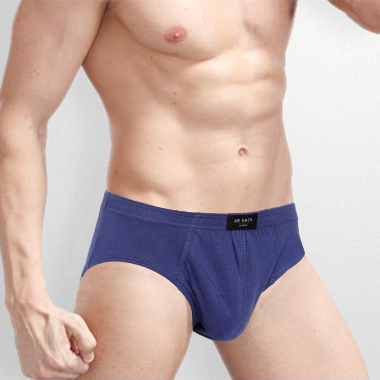 Picture of Factory wholesale middle-aged cotton underwear men's underwear breathable briefs large size fat guy waist underwear head