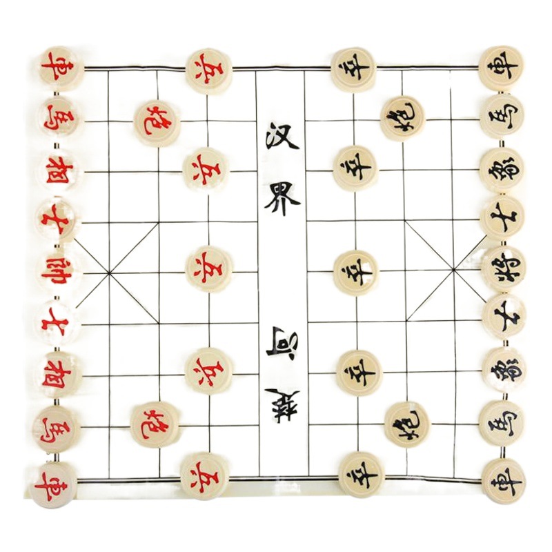 Picture of Wholesale deli 9566 Chinese Chess High Quality Wooden Chess 35mm Log Clear Carving