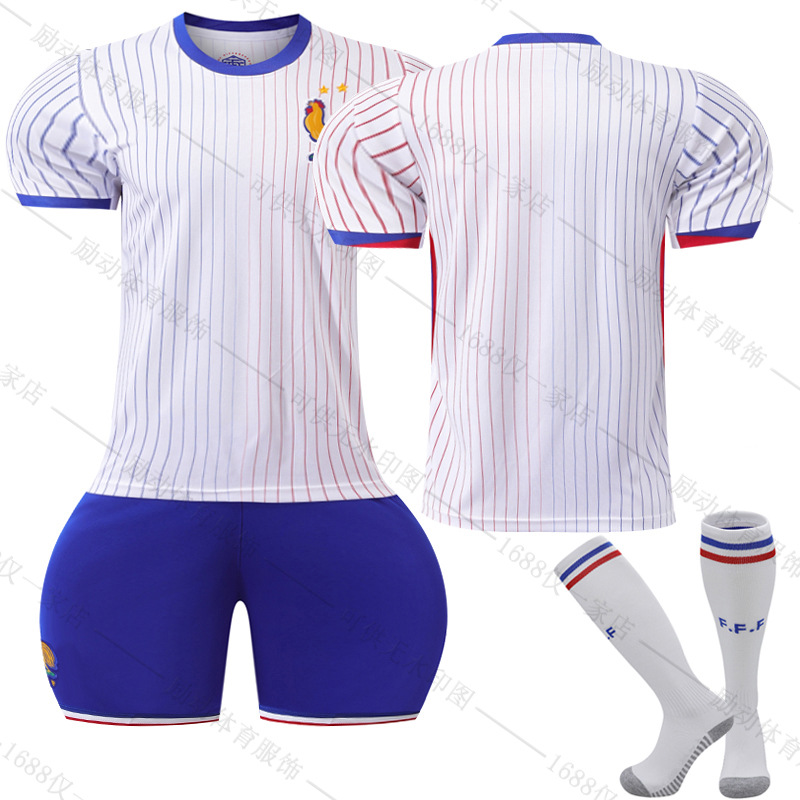 Picture of 2425 France away to the European Cup jersey No. 10 Mbappe football suit 7 Griezmann 9 Giroux team uniform