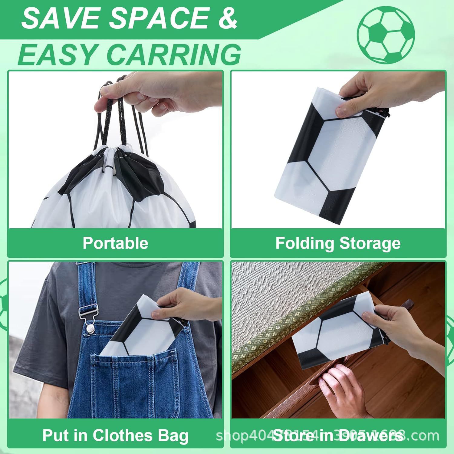 Picture of Football World Cup Backpack Drawstring Backpack Bag Portable Storage Bag Polyester Amazon Drawstring Bag Drawstring Pocket Ready in Stock
