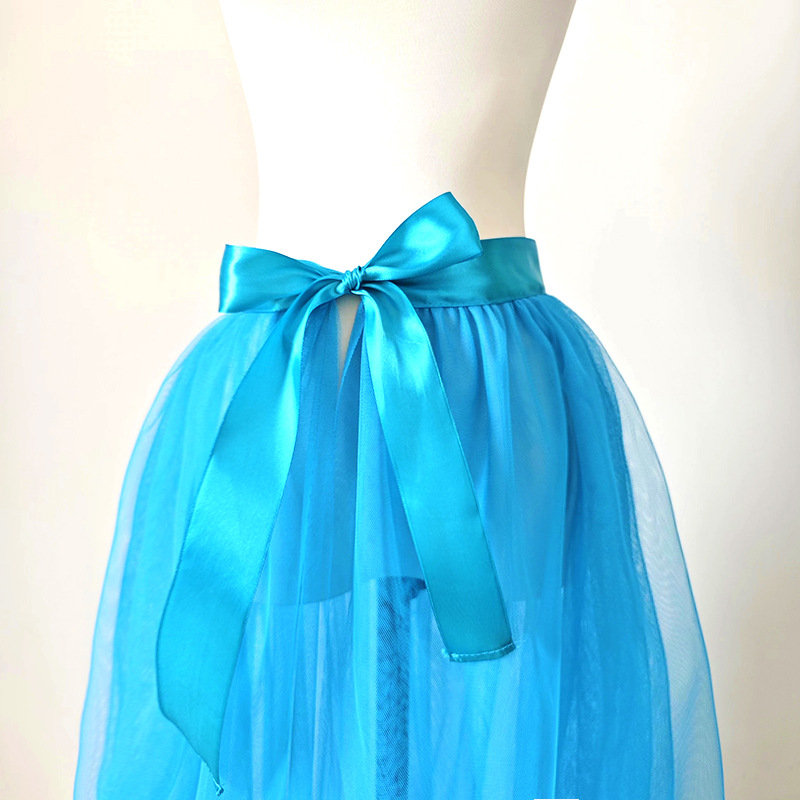 Picture of Cross-border Amazon Black yarn perspective skirt dress tulle long skirt swing party retro dance party clothing photo