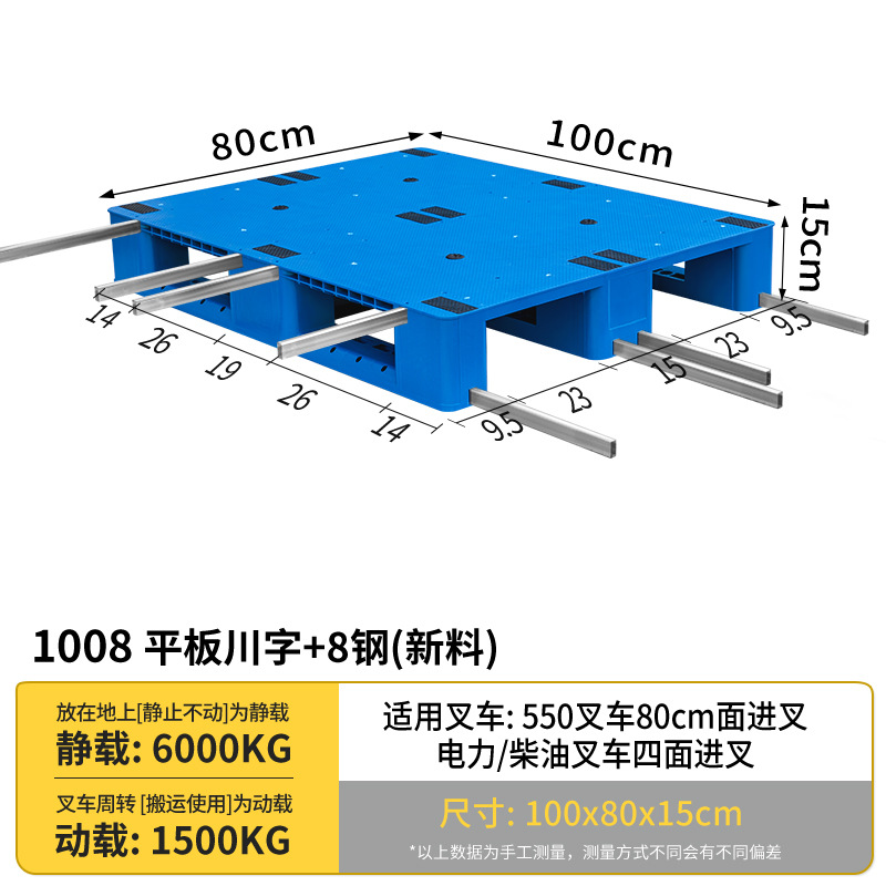 Picture of Industrial Plastic Pallet Forklift Warehouse Stereo Library Logistics Cargo Pallet Plastic Pallet Platform Flat Sichuan Characters