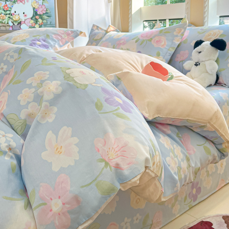 Picture of Pure cotton quilt cover single piece 100 cotton quilt cover children's spring and summer 150x 180x 200x 230 single double quilt cover