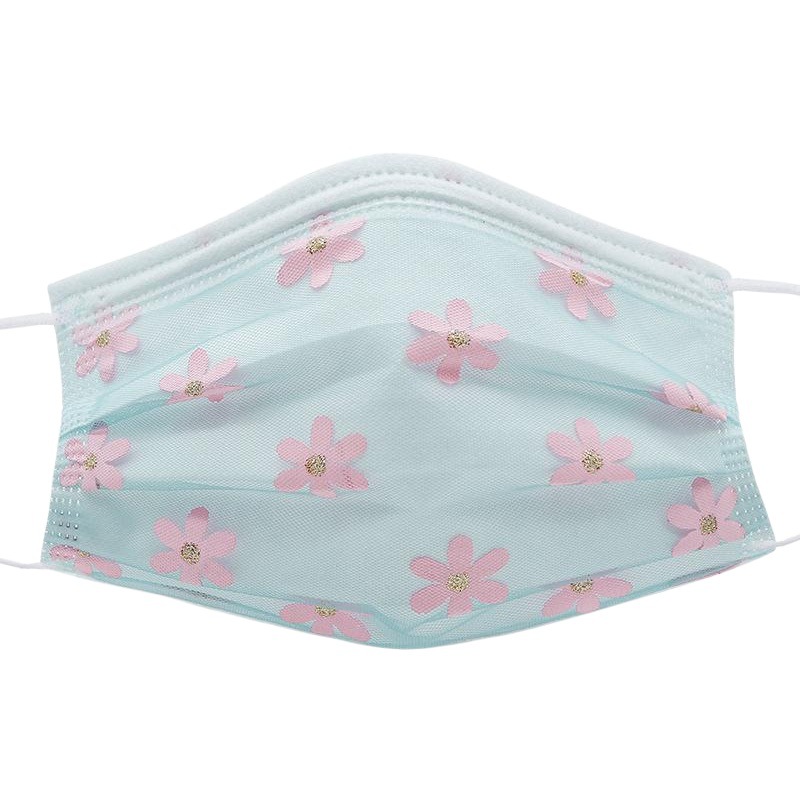 Four-Layer Mesh Printed Disposable Mask for Adults, Breathable, Dust-Proof and Sun-Proof, Melt-Blown Non-Woven Fashion Mask