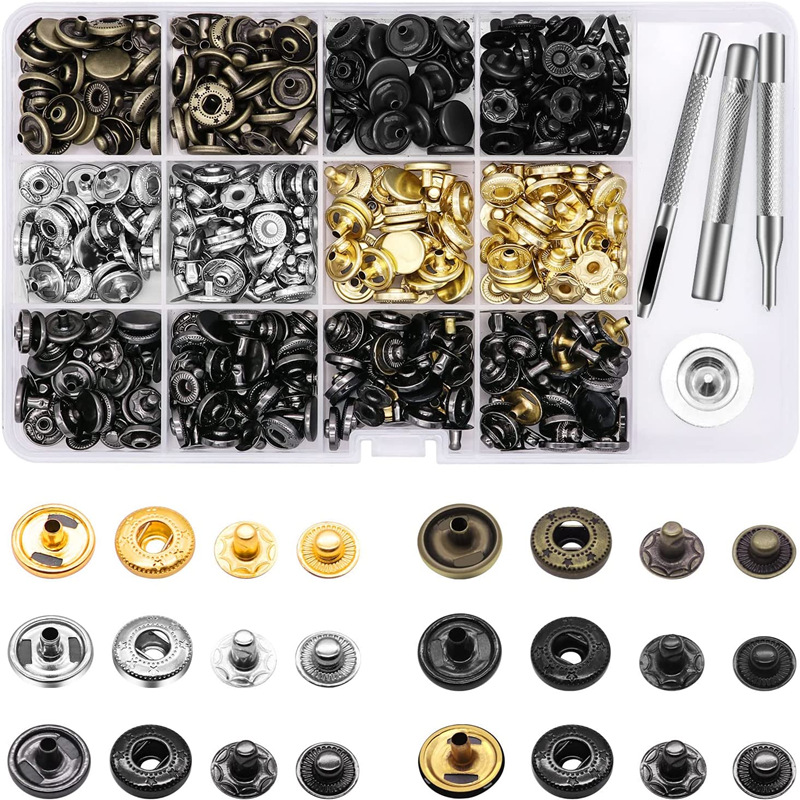 New product 12.5mm color 6 metal snap button matching tool suit metal button accessories 633 copper metal snap button