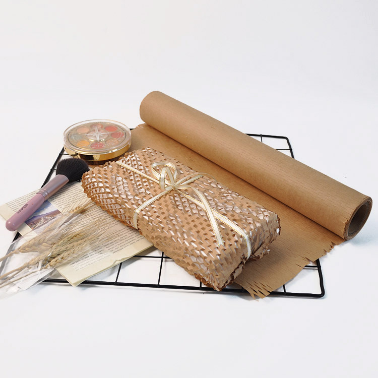 Picture of Manufacturers in stock White Honeycomb Paper Kraft Paper Glass Cosmetic Cushioning Shockproof Packaging Honeycomb Cushioning Paper