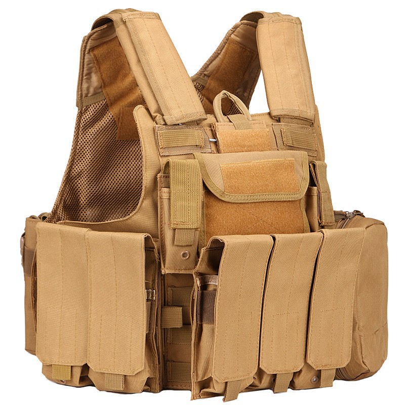 in stock wholesale vest black eagle protective vest real CS training equipment eight-piece vest