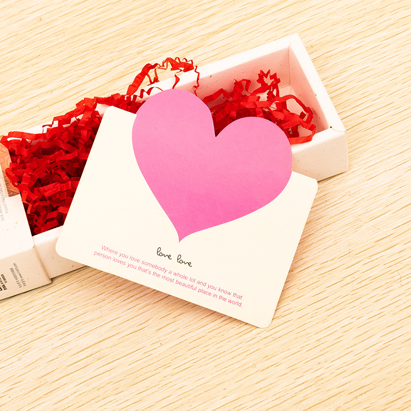 Picture of Cross-border South Korea creative heart-shaped love greeting card Thanksgiving Children's Day Valentine's Day Christmas small card envelope wholesale