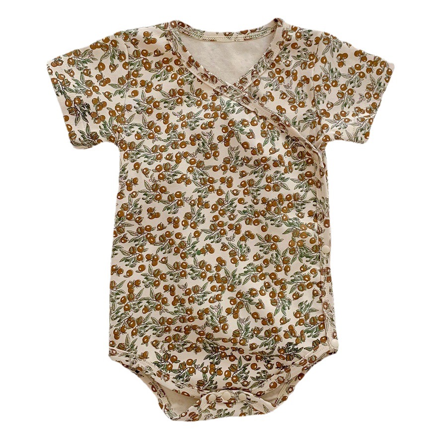 ins Newborn Baby Clothes Summer Thin Jumpsuit Monk Clothes Female Male Baby Triangle Ha Clothes Summer Clothes Cotton Crawler Clothes