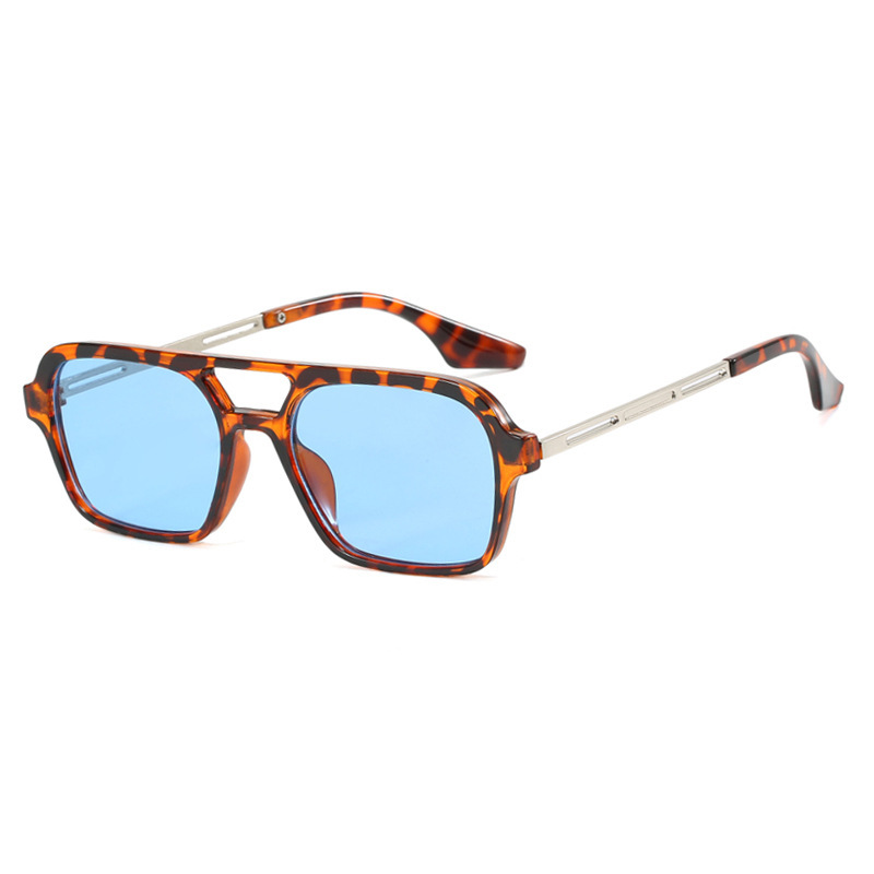 Picture of European and American Aviator Double Beam Sunglasses 2025 New Retro Square Sunglasses Ins Internet Celebrity Personalized Sunglasses