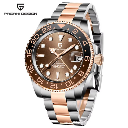 Picture of PAGANI bojiani fashion Men's automatic mechanical watch GMT two hour clock luminous calendar watch 1662