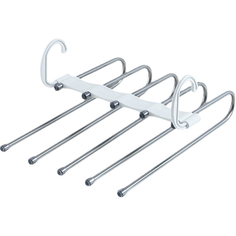 Multi-Layer Trouser Storage Hanger Magic Trouser Clip Multi-Functional Stainless Steel Non-Slip Trouser Hanger Business Trouser Rack