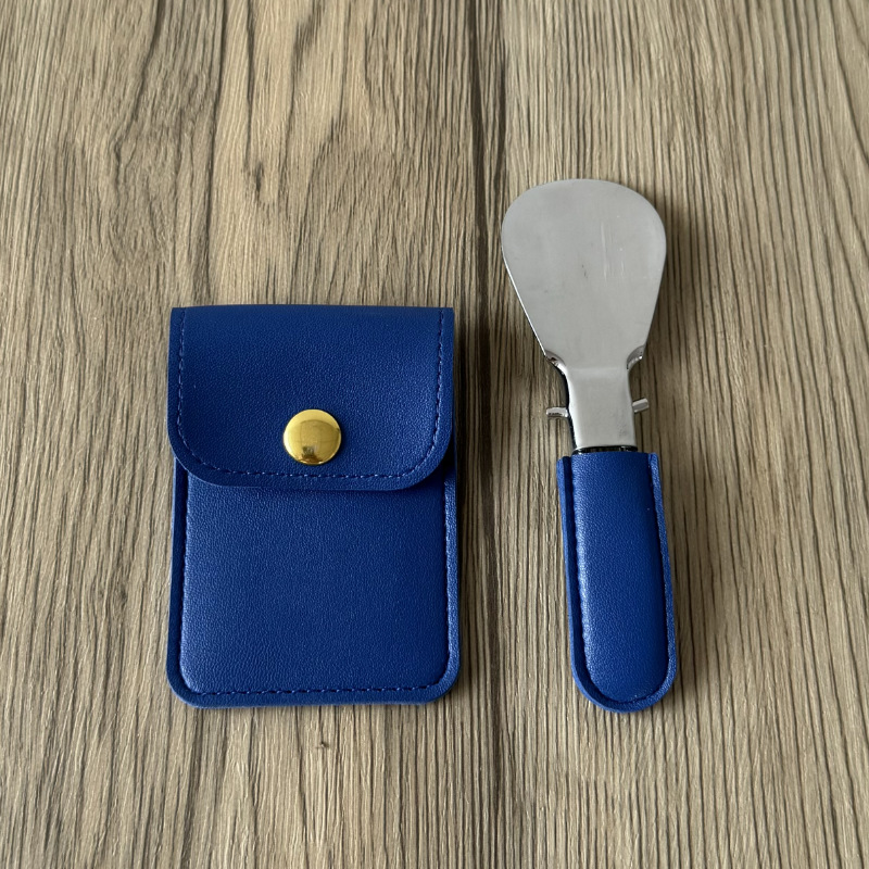 Picture of Spot Stainless Steel Folding Shoe Puller Pu Leather Small Bag Keychain Lazy Shoe Puller Shoe Puller Shoe Puller