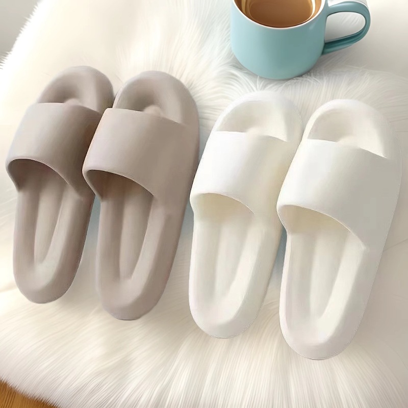 Stomp Feeling Thick Slippers Women's Open Toe Summer Home Indoor and Outdoor Non-slip Household Couple Sandals and Slippers Women's Home Shoes