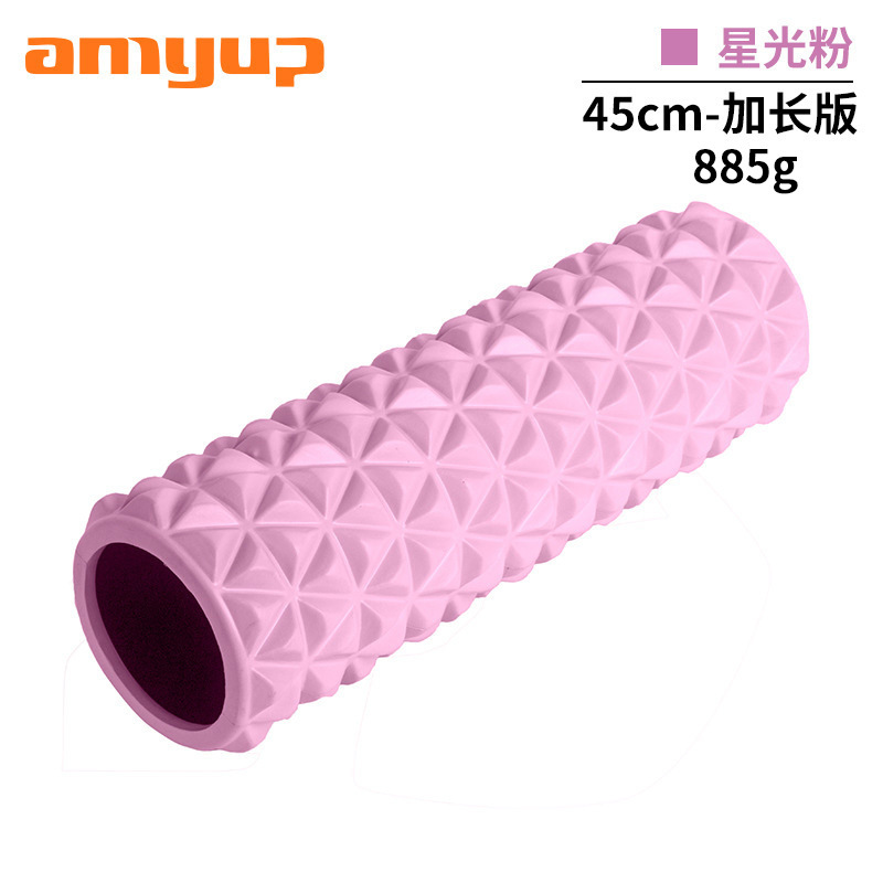 Picture of EVA foam shaft fitness body massage stick spike hollow column shaping yoga shaft pink fascia yoga column