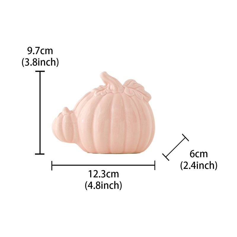 Picture of Nordic creative white ceramic pumpkin decoration desktop decoration home decoration Halloween gift