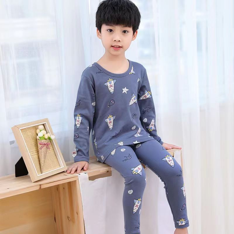 [New Year's Goods Promotion] Children's Autumn Clothes and Pants Home Clothes suit Girls' Underwear suit Children's Pajamas Home Clothes