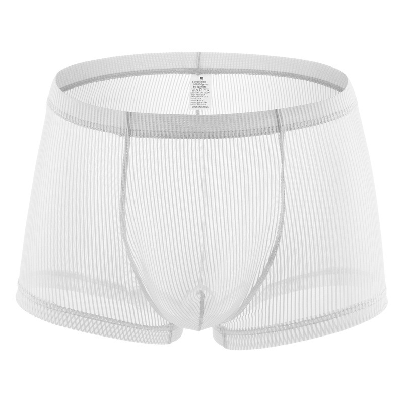 Foreign Trade Amazon Transparent Pinstripe Men's Sexy Boxers Breathable Temptation Men's Sexy Men's Underwear B633