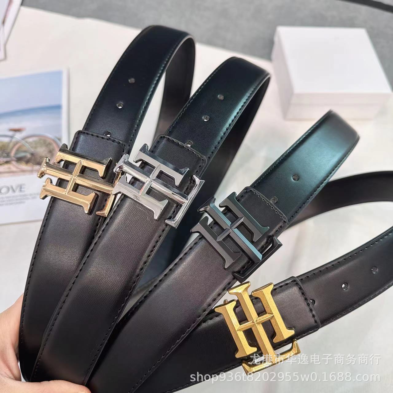 European and American niche men's business leisure high-end Denim suit Joker 4.0cm fashion belt in stock wholesale