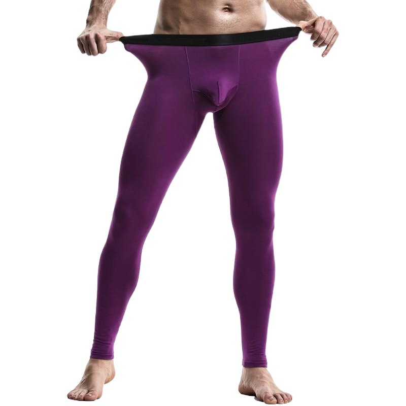 Men's Bullet Separated Warm Pants Long Johns Men's Thin Leggings Tight Pants Youth Pants Wholesale Autumn and Winter