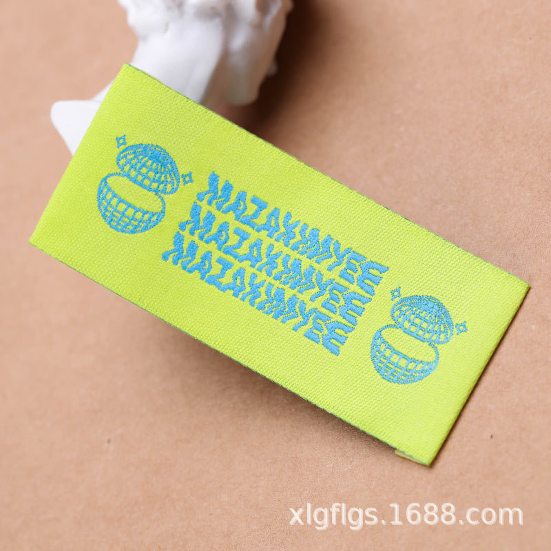 Picture of Clothing collar label design men's clothing women's clothing weaving Mark weaving Mark high-end new shipping Mark factory high-density Tide brand label