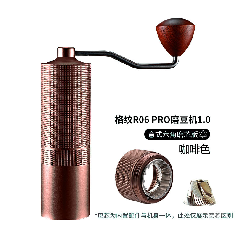 Picture of Cross-border Hand-cranked Coffee Bean Grinder Household Hand-punching Italian Coffee Bean Grinder CNC Steel Core Portable