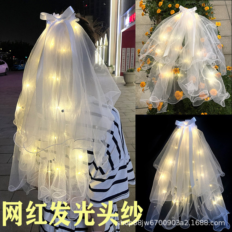 White bow head yarn bouquet flower wrapping material round bouquet special yarn floral packaging gauze net material wholesale