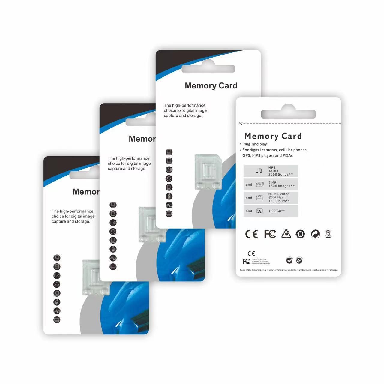 Spot Wholesale High-Speed Memory Card Packaging Box Cardboard Blister Security Monitoring Tf Card Packaging Box
