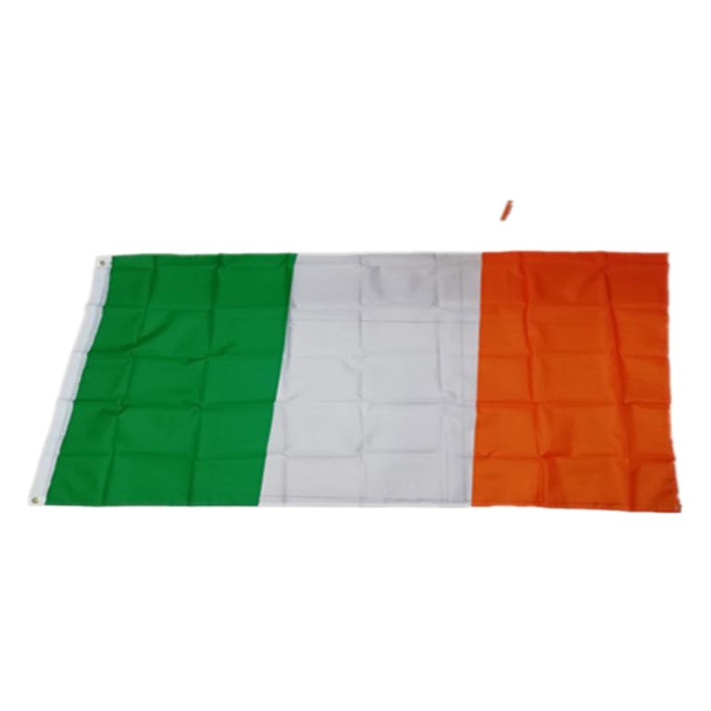 Cross-Border Supply of Irish Flag 90*150cm 3*5ft Screen Printed Polyester Cloth No. 4 Irish Flag