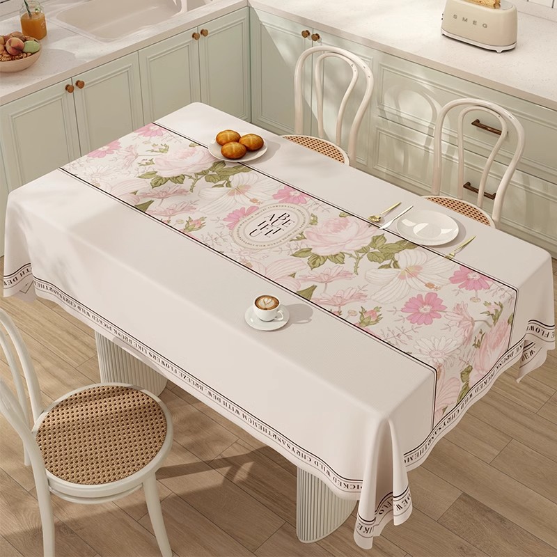 Oval Tablecloth Waterproof Oil-proof Anti-scalding No-washable Lambskin Tablecloth 2025 New Household Oval Tablecloth