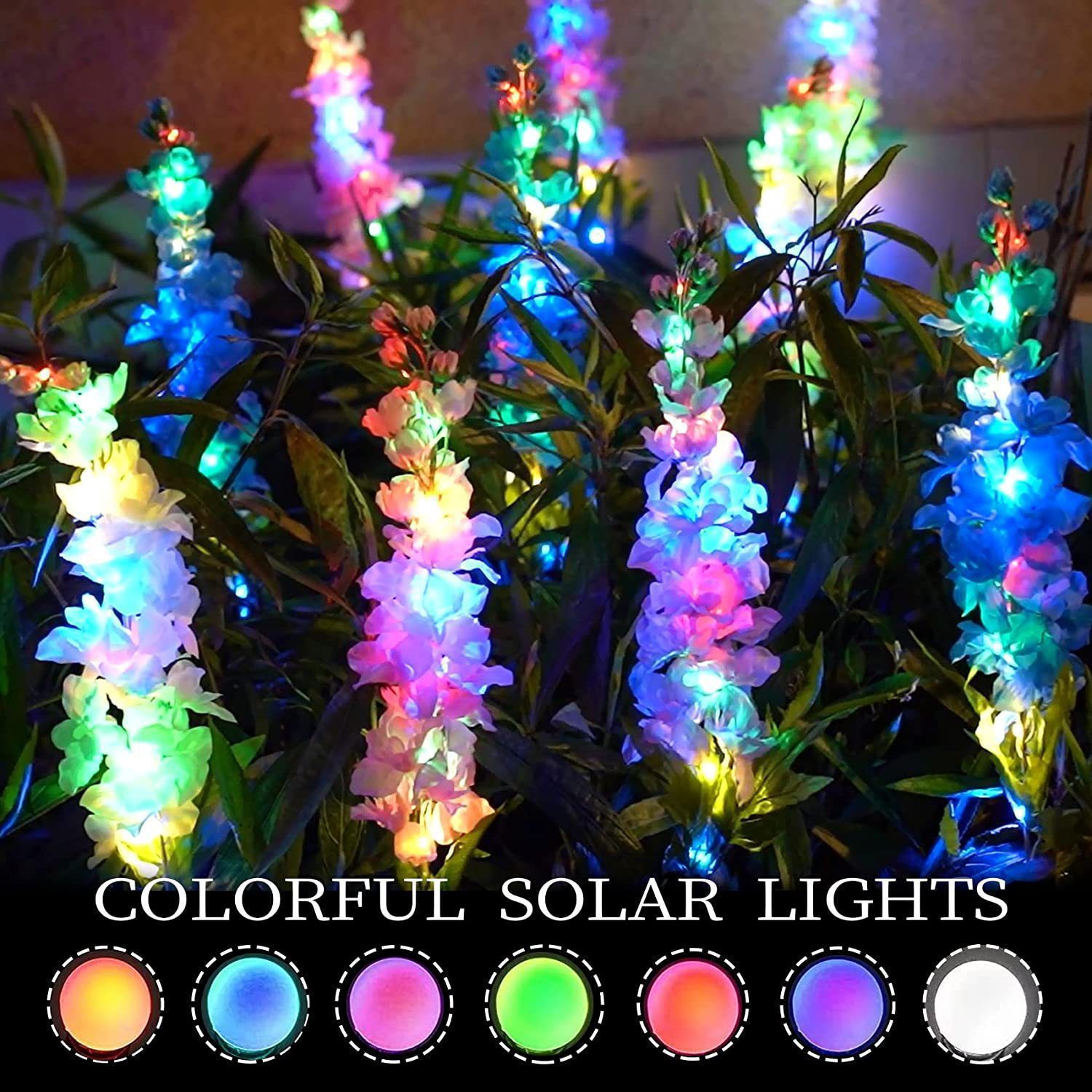 Solar garden light simulation hyacinth floor light outdoor household decorative light atmosphere light solar landscape light