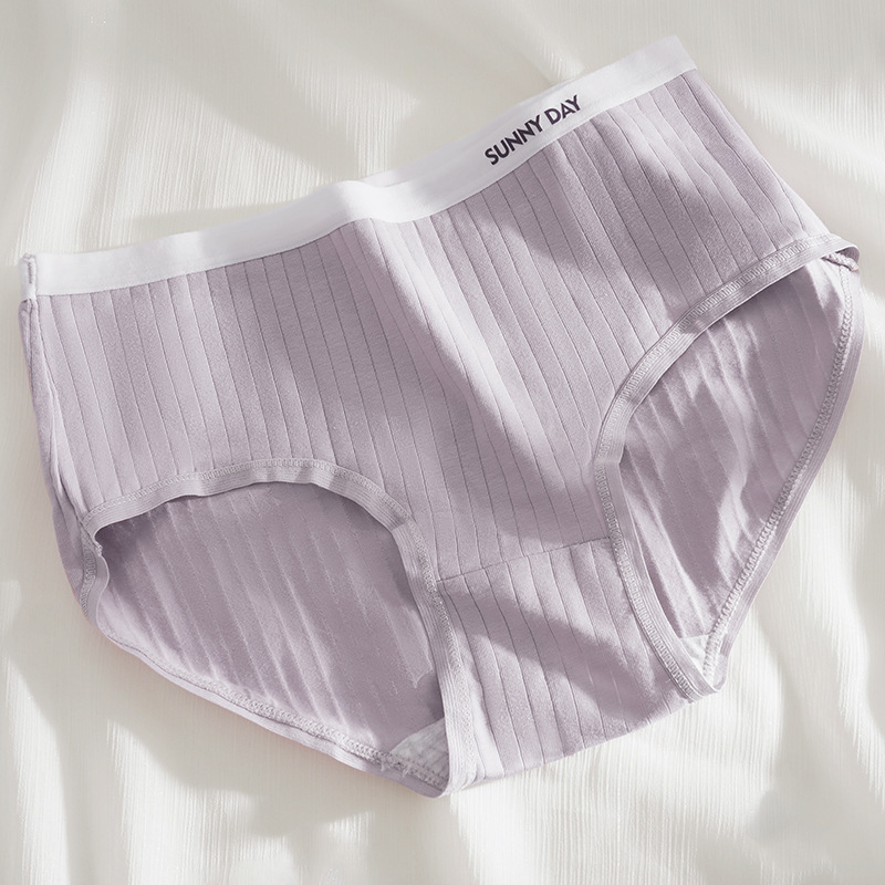 Picture of [independent] simple color matching cotton underwear ladies waist breathable comfortable cotton pants girls briefs