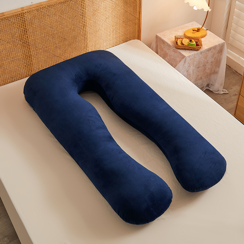 Picture of Maternity Pillow Direct Sales Amazon Multifunctional Maternity Pillow Side Sleeper Pillow Pure Cotton Removable and Washable U-Shaped Nap Pillow Cushion
