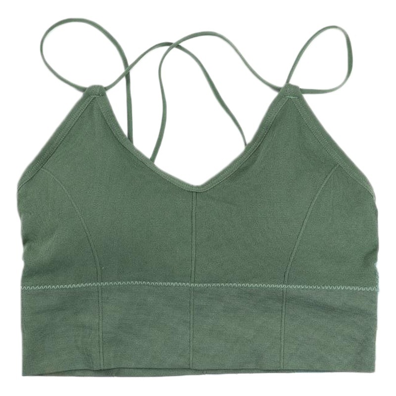 Kaka Same Style Seamless Cross Beautiful Back Wrap Chest Women's Belt Chest Pad Base Sexy Small Sling Thread Tube Top Underwear