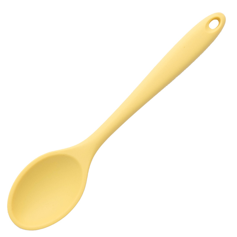Picture of Cross-border integrated silicone spoon high temperature resistant cooking silicone dense kitchen tableware small soup spoon salad spoon