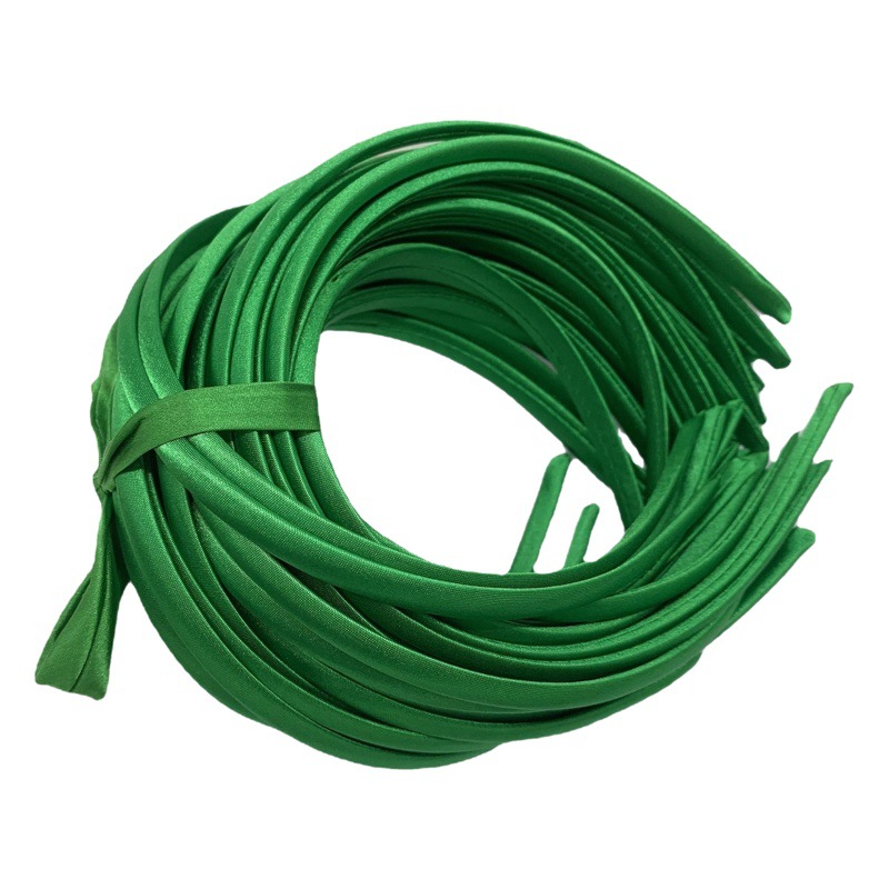 Picture of 10mm Candy-Colored Cloth-Wrapped Thickeneded Headband DIY Hairband Material Hair Accessories 1cm Satin Set Cloth Headband