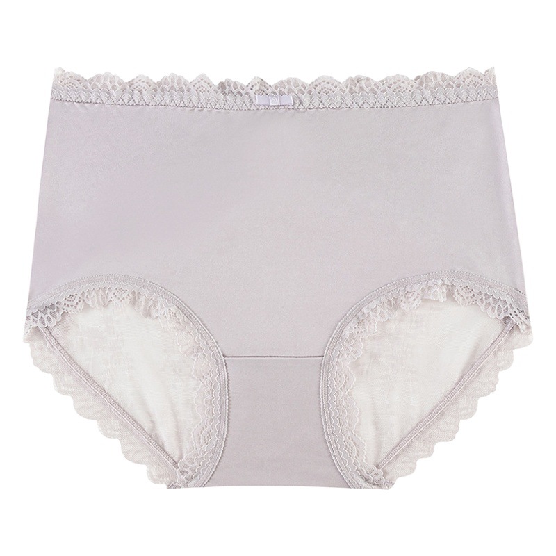 Glossy cloth section light luxury mid-high waist women's underwear lace sexy charming briefs