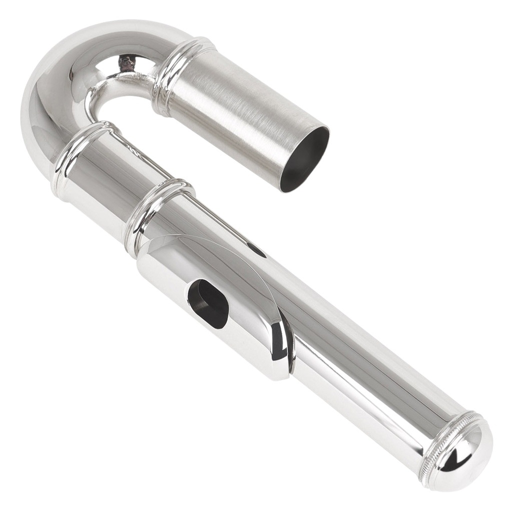 Flute Bend Pipe White Copper Nickel Plated Blow Pipe Adult Beginner Professional Playing Musical Instrument Accessories Flute Blower