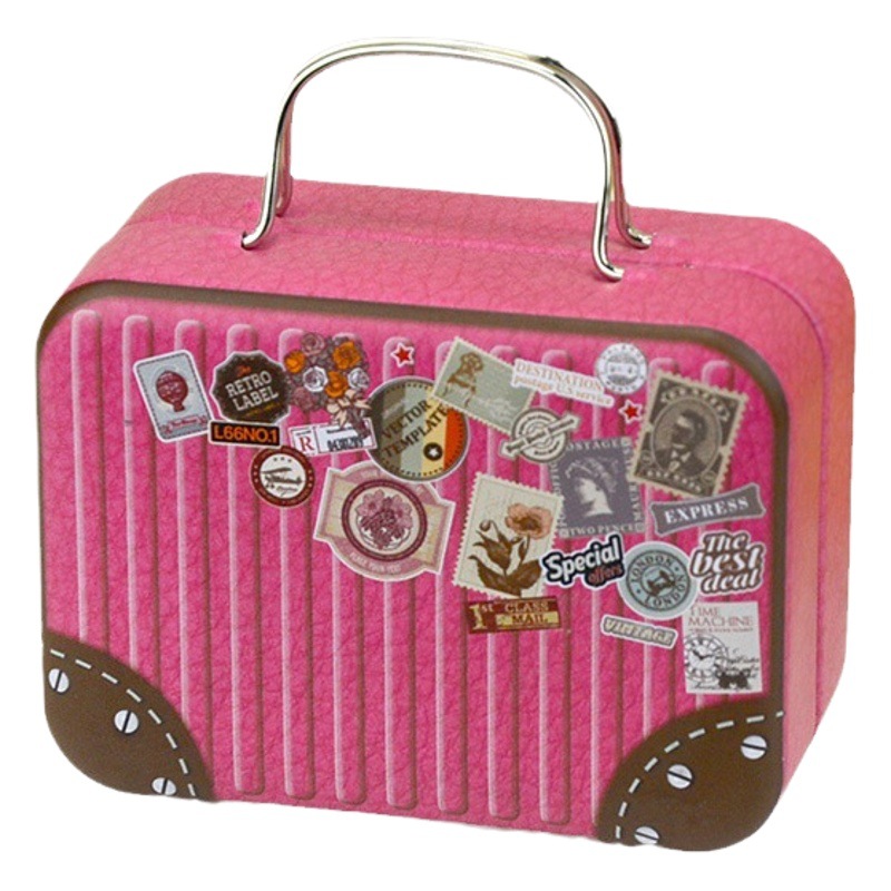 Square small handbag candy box coin box beauty metal packing box vintage bag tinplate box in stock